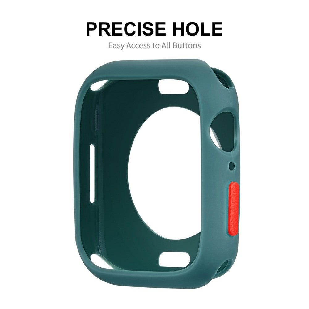 Vildt Fed Apple Watch Series 7 45mm Cover med Skærmbeskytter i Silikone - Rød#serie_5