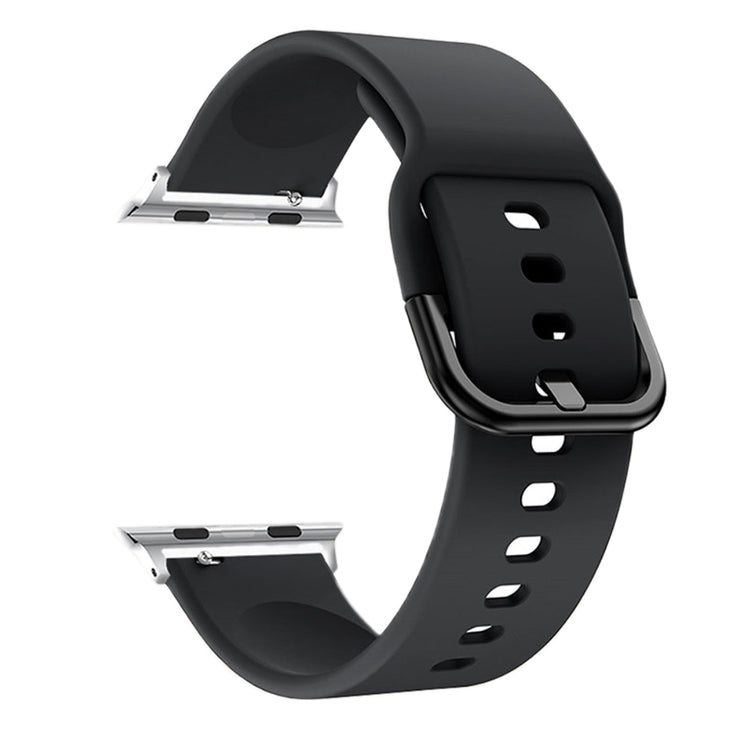 Mega flot Apple Watch Series 7 45mm Silikone Rem - Sort#serie_3