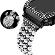 Strong Apple Watch Series 7 45mm Metal and Rhinestone Strap