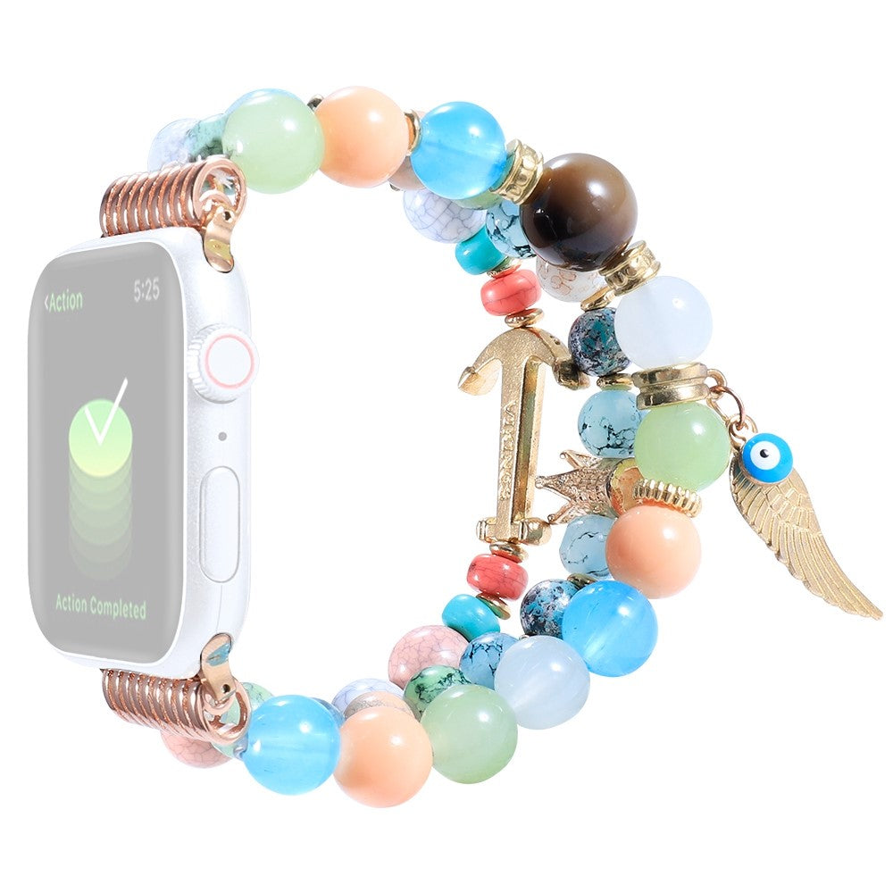Helt vildt elegant Apple Watch Series 7 45mm Rhinsten Rem - Flerfarvet#serie_1