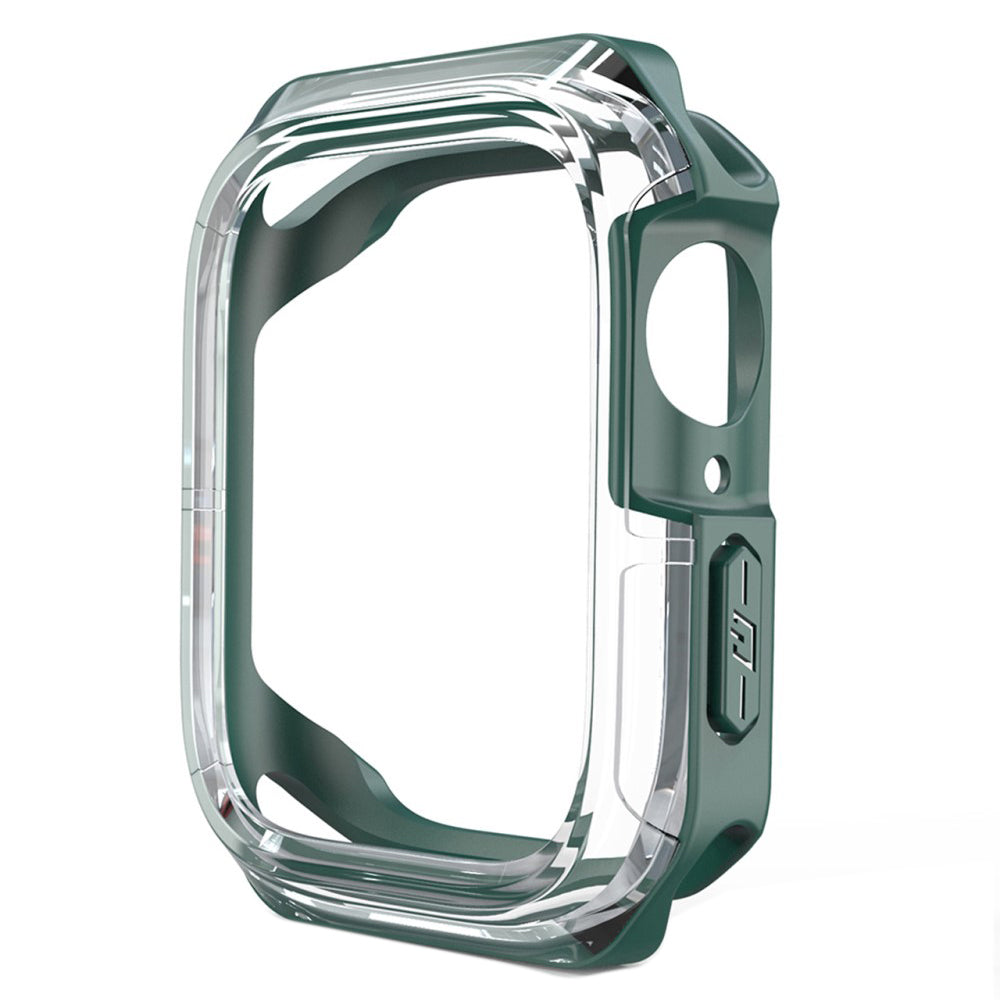 Apple Watch Series 7 45mm Gennemsigtig Silikone Bumper  - Grøn#serie_2