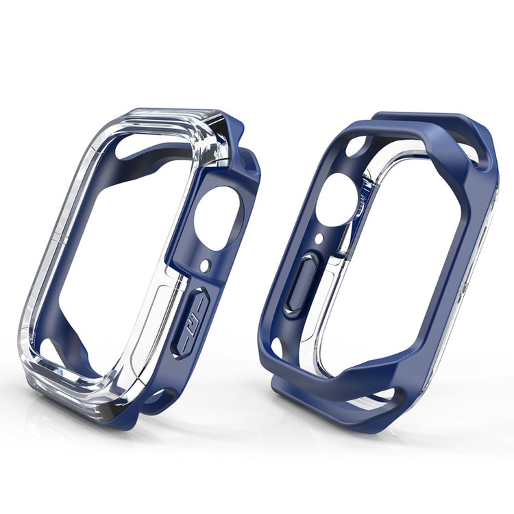 Apple Watch Series 7 45mm Gennemsigtig Silikone Bumper  - Blå#serie_3