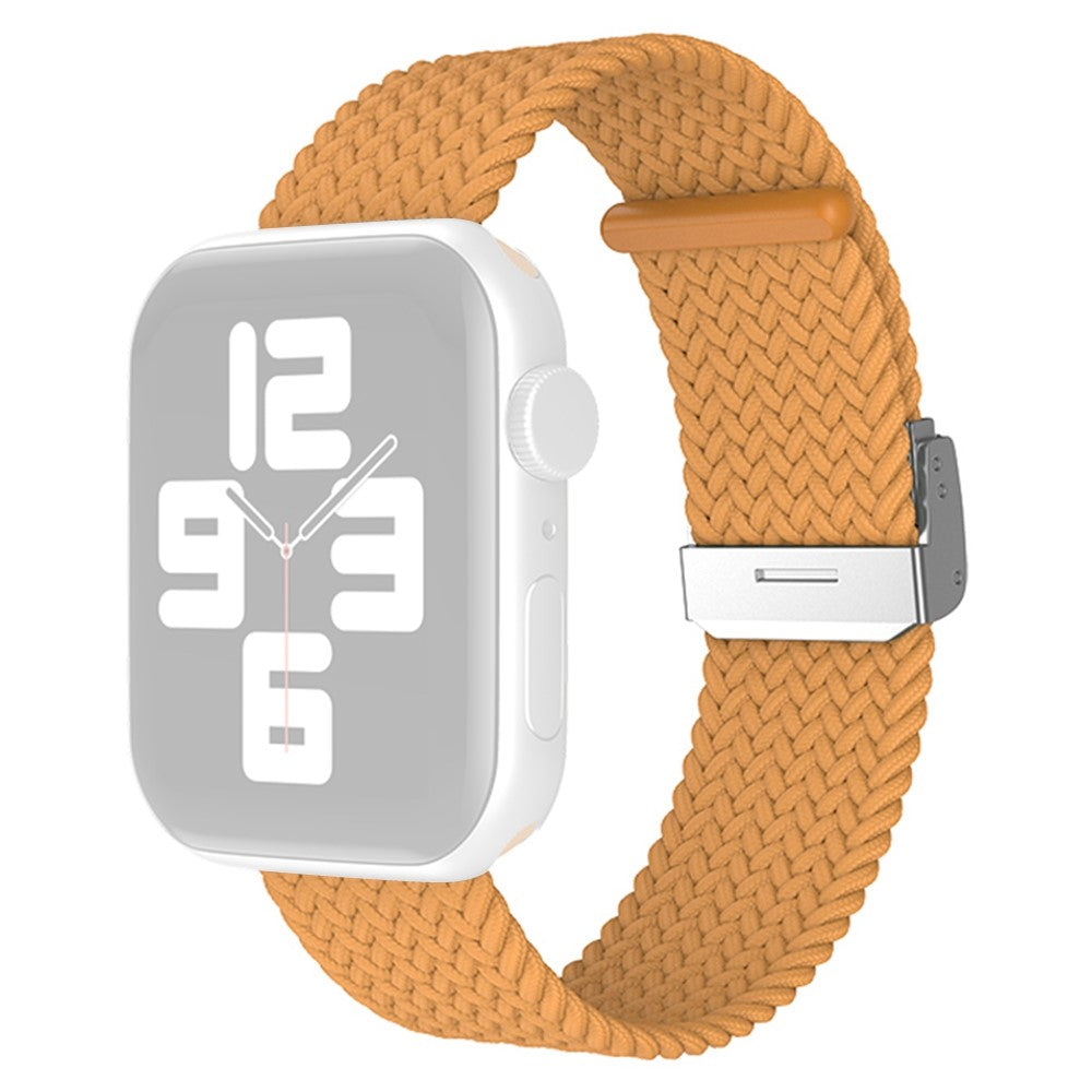 Super skøn Apple Watch Series 7 45mm Nylon Rem - Gul#serie_13