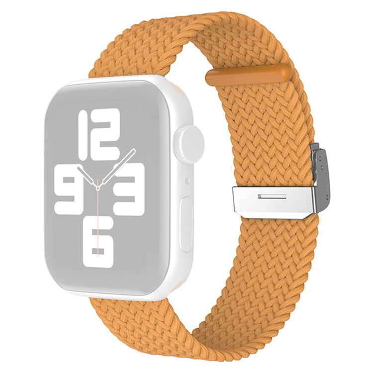 Super skøn Apple Watch Series 7 45mm Nylon Rem - Gul#serie_13