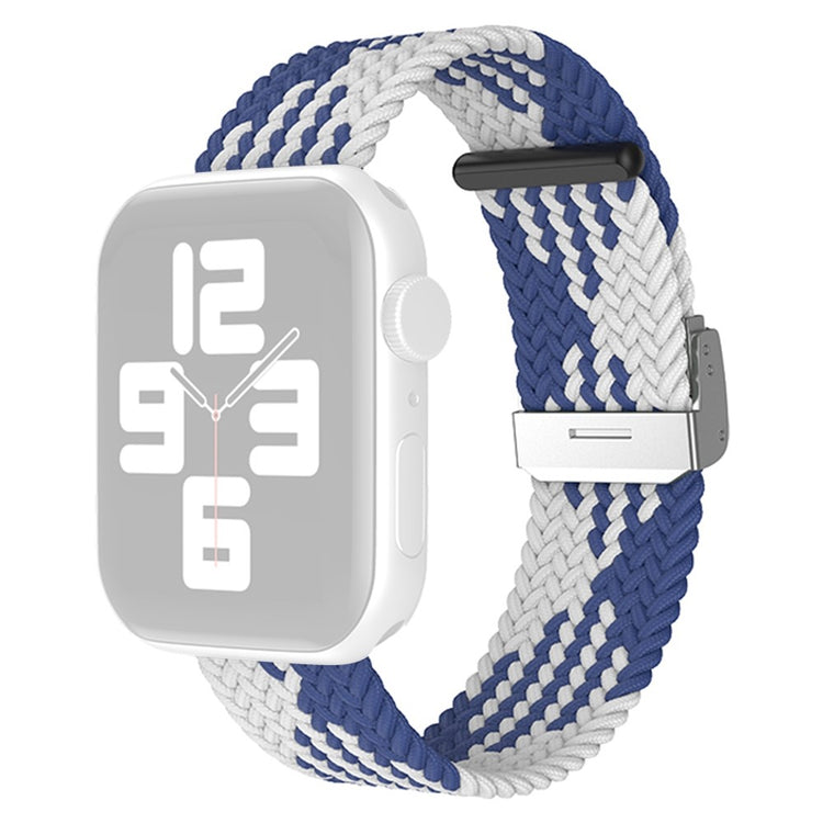 Super skøn Apple Watch Series 7 45mm Nylon Rem - Blå#serie_20