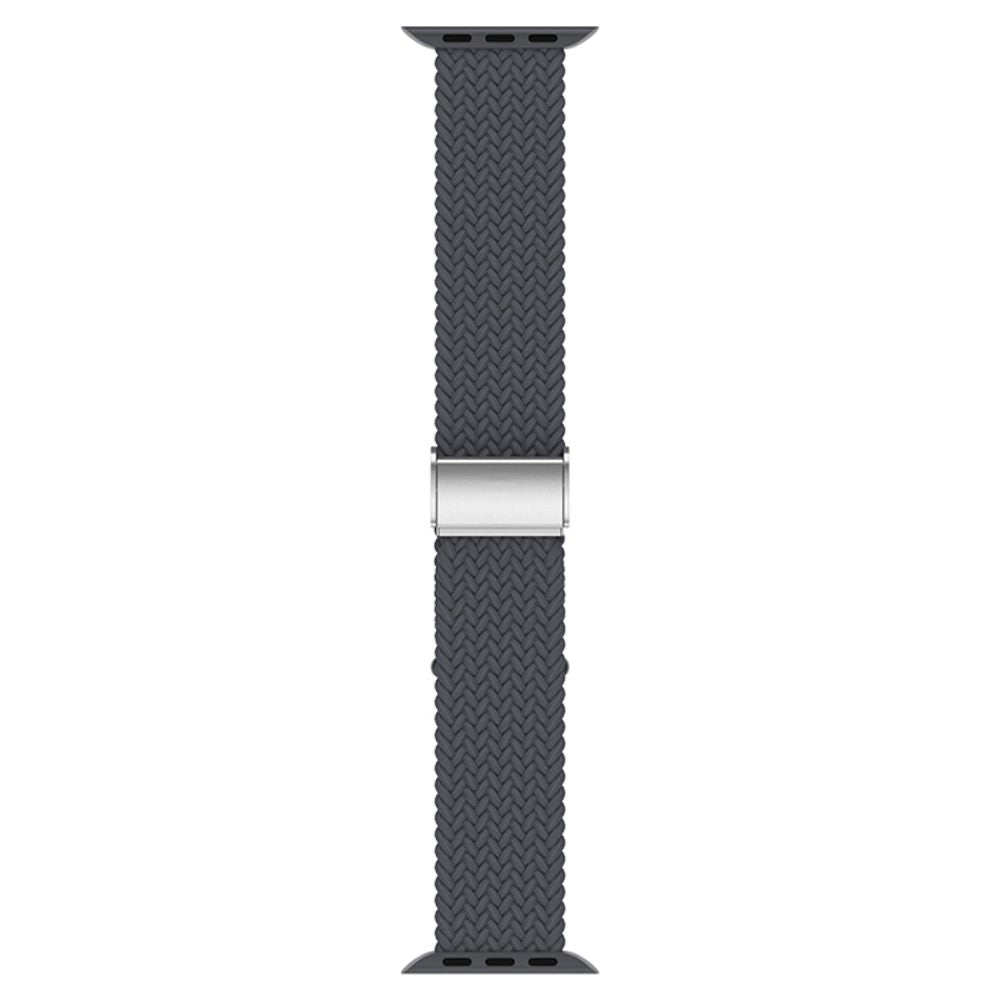 Rigtigt hårdfør Apple Watch Series 7 45mm Stof Urrem - Sølv#serie_9