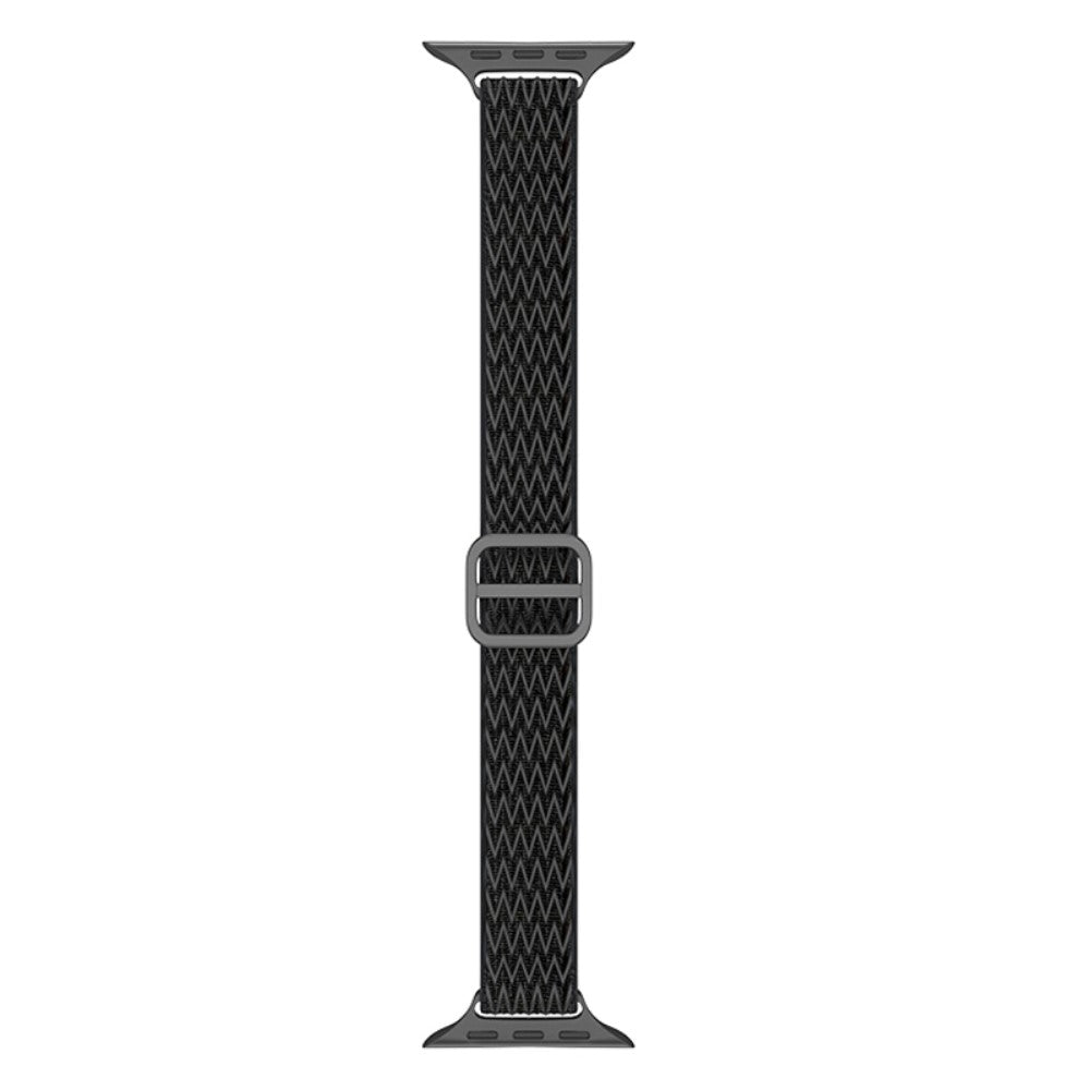 Rigtigt skøn Apple Watch Series 7 45mm Stof Urrem - Sort#serie_1