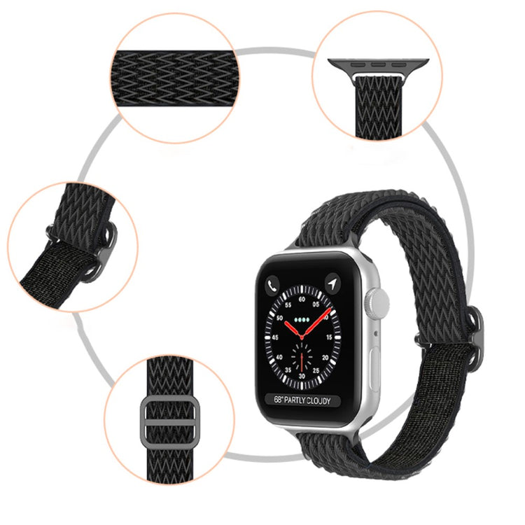Rigtigt skøn Apple Watch Series 7 45mm Stof Urrem - Blå#serie_9