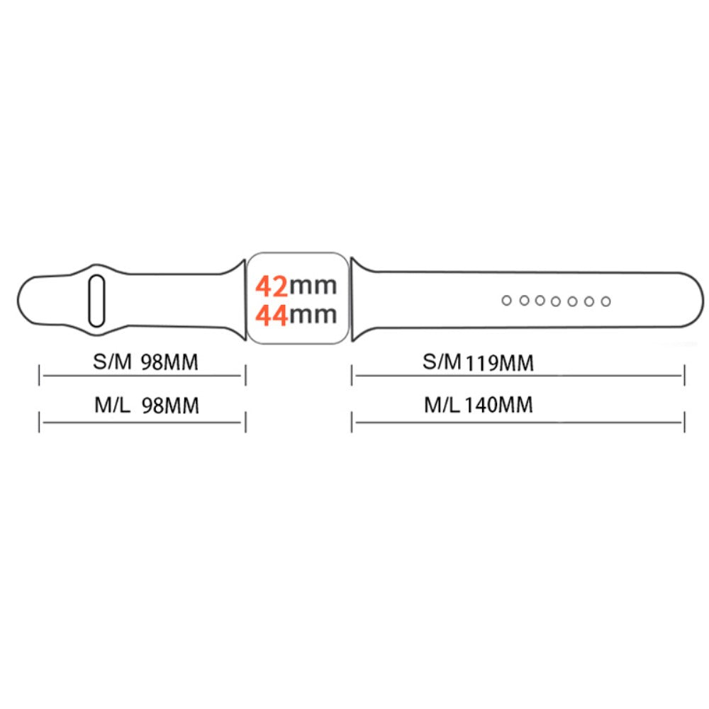 Helt vildt slidstærk Universal Apple Silikone Urrem - Orange#serie_1