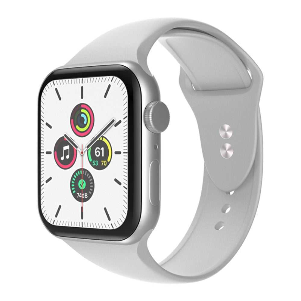 Helt vildt fantastisk Universal Apple Silikone Urrem - Sølv#serie_3