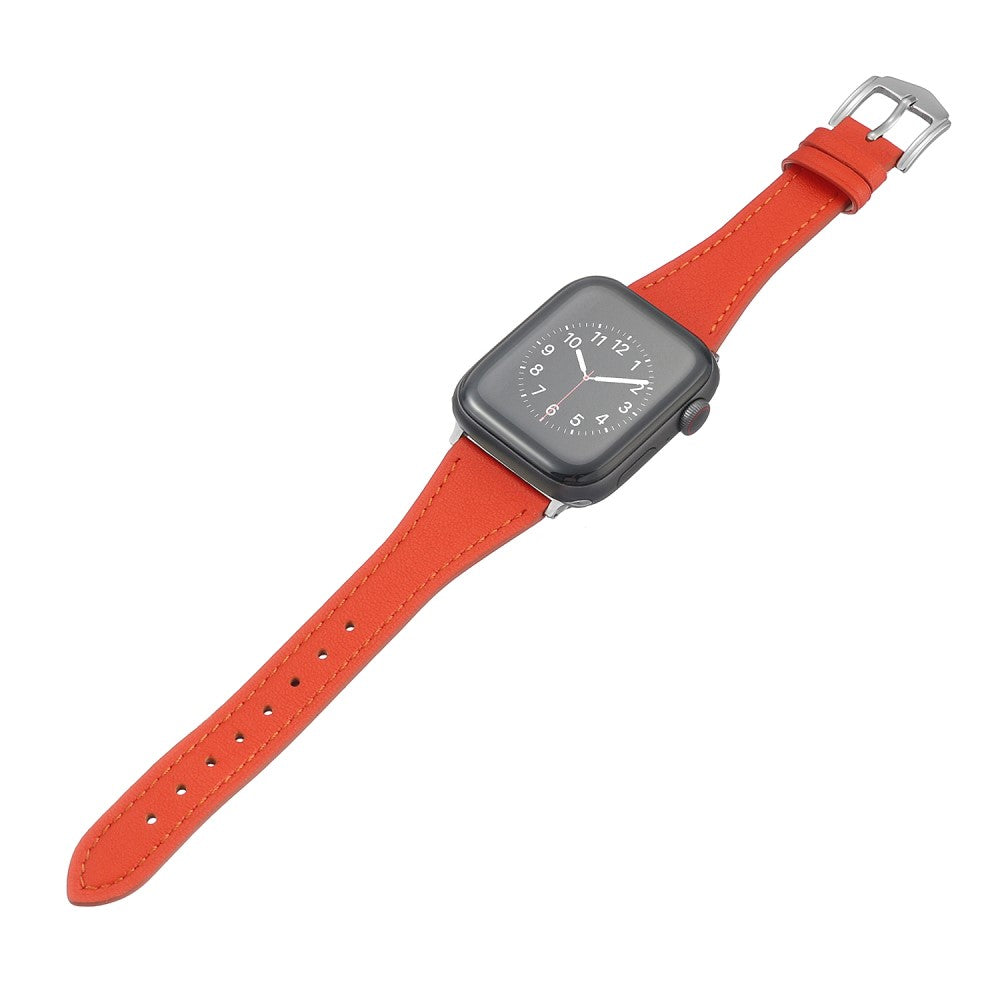 Flot Universal Apple Ægte læder Urrem - Orange#serie_5