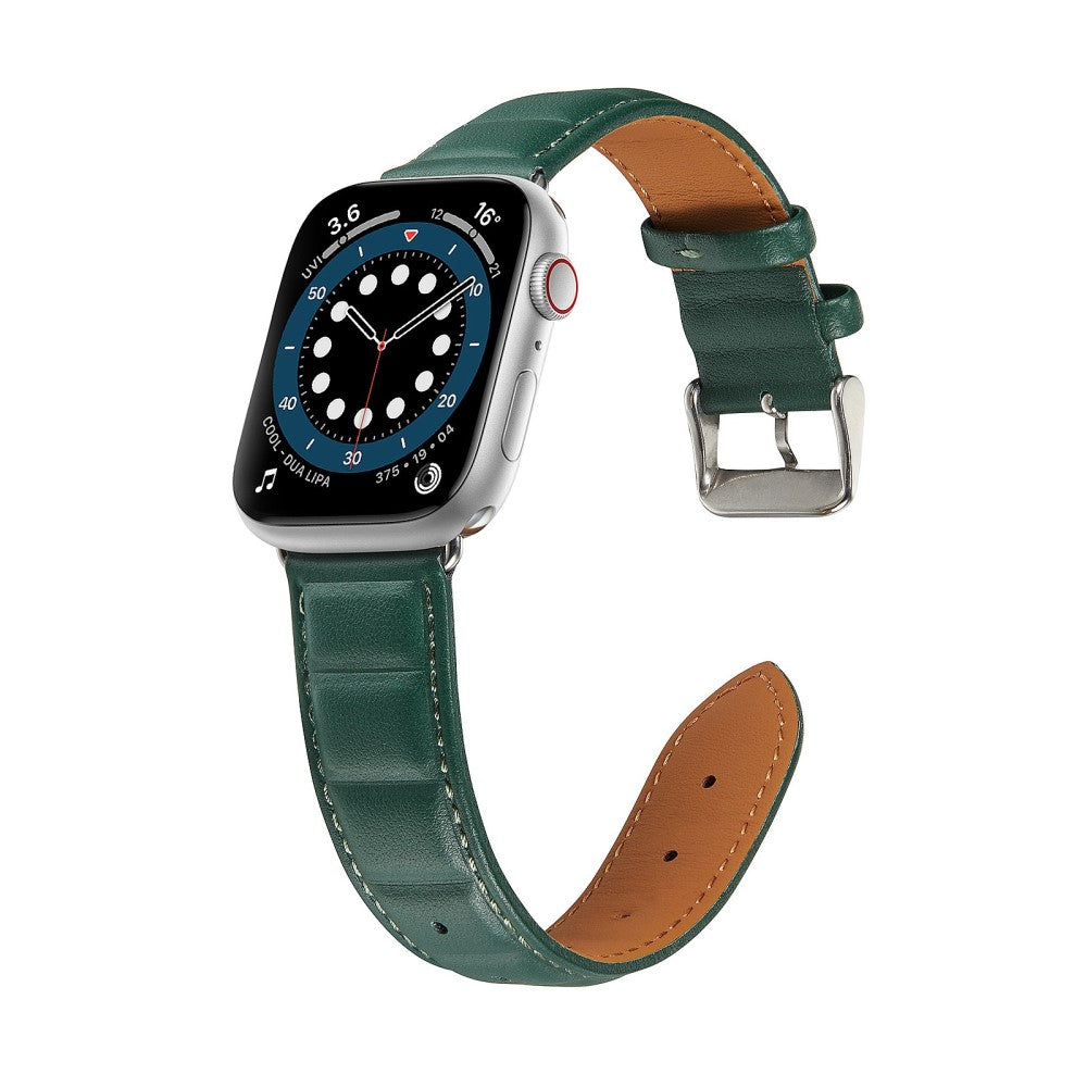 Meget cool Universal Apple Ægte læder Urrem - Grøn#serie_3
