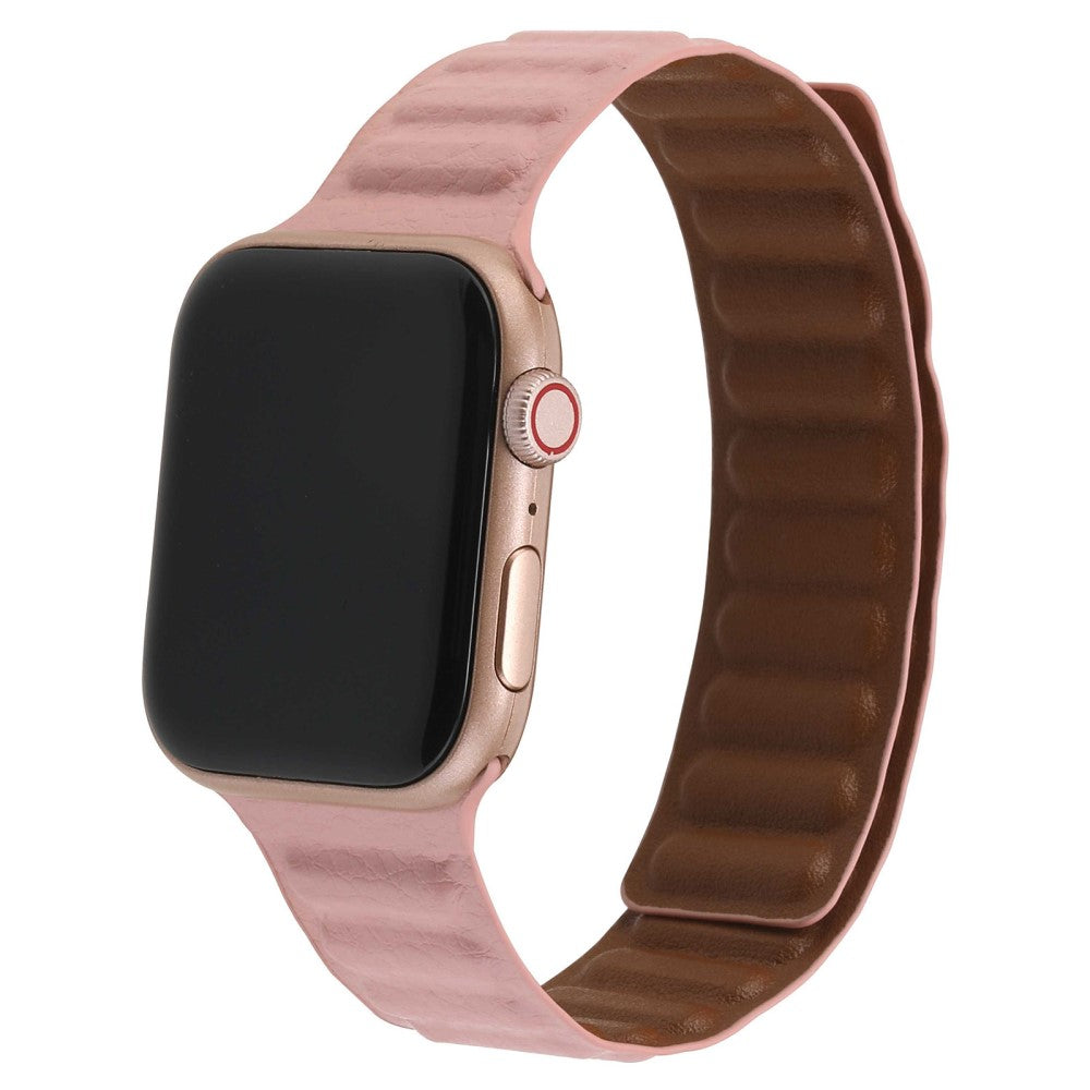 Rigtigt rart Universal Apple Ægte læder Urrem - Pink#serie_12