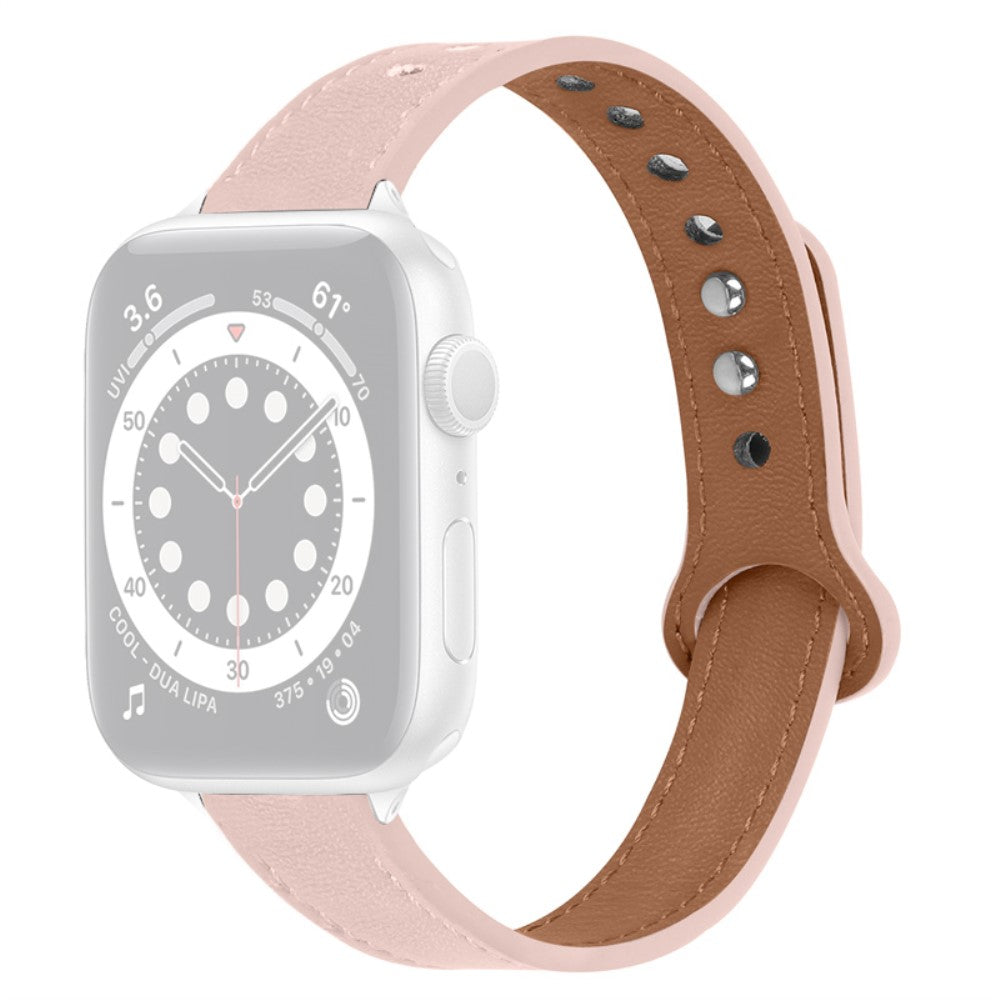 Mega smuk Universal Apple Ægte læder Rem - Pink#serie_4