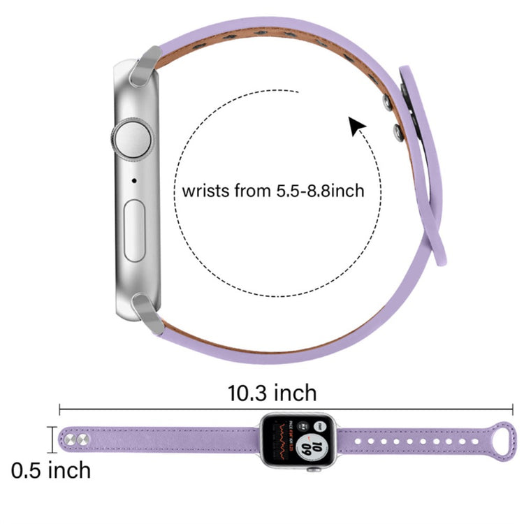 Helt vildt fed Universal Apple Ægte læder Urrem - Lilla#serie_6