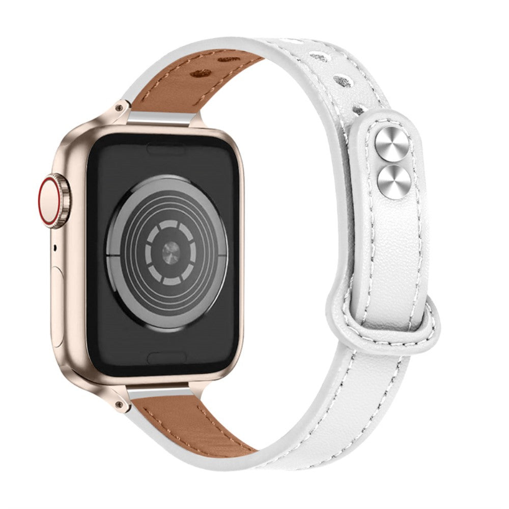 Mega nydelig Universal Apple Ægte læder Rem - Hvid#serie_1