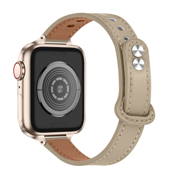 Mega nydelig Universal Apple Ægte læder Rem - Beige#serie_3