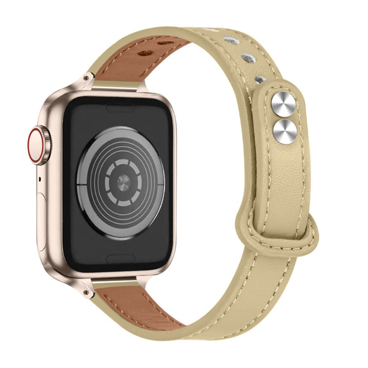 Mega nydelig Universal Apple Ægte læder Rem - Beige#serie_4