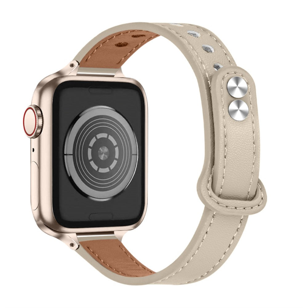 Mega nydelig Universal Apple Ægte læder Rem - Hvid#serie_7