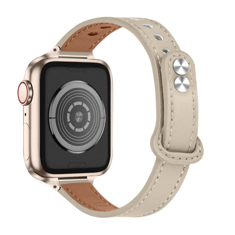 Mega nydelig Universal Apple Ægte læder Rem - Hvid#serie_7