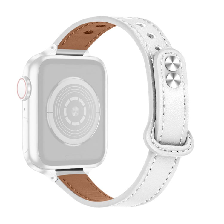 Fint Universal Apple Ægte læder Urrem - Hvid#serie_1