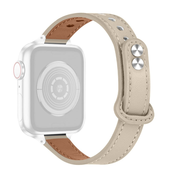 Fint Universal Apple Ægte læder Urrem - Hvid#serie_7