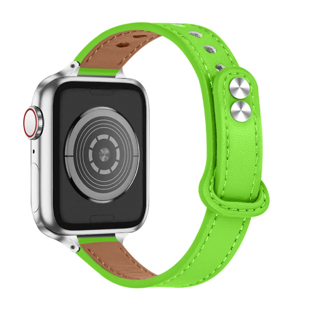 Fint Universal Apple Ægte læder Urrem - Grøn#serie_9