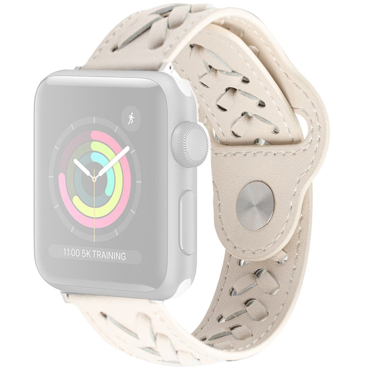 Flot Universal Apple Ægte læder Rem - Hvid#serie_1