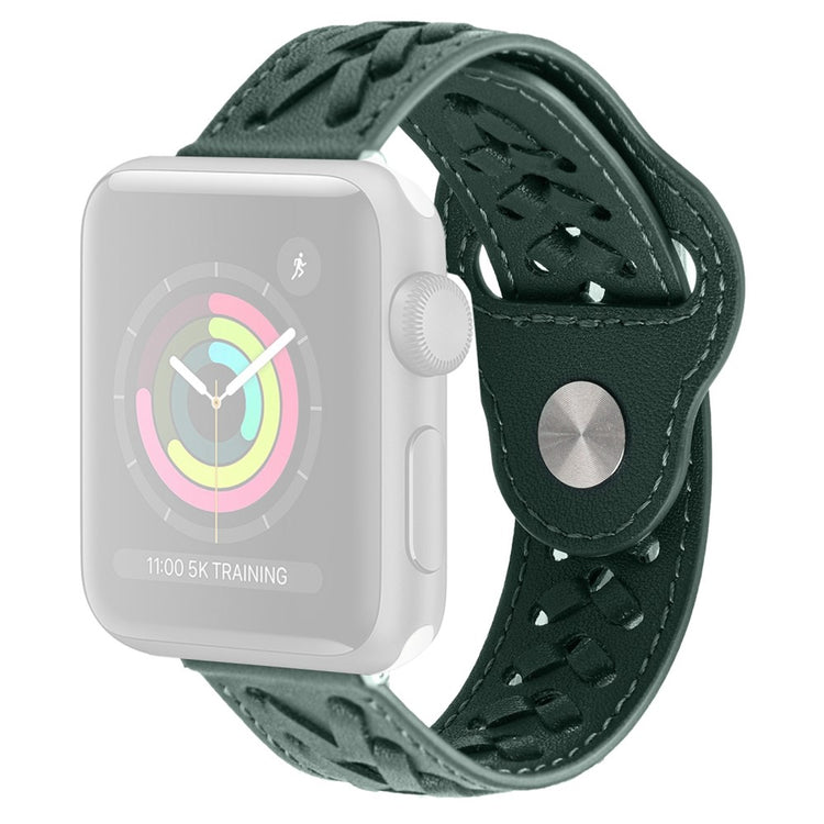Flot Universal Apple Ægte læder Rem - Grøn#serie_3