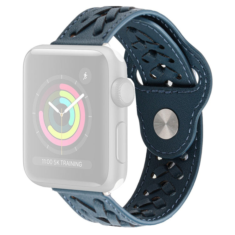 Flot Universal Apple Ægte læder Rem - Blå#serie_4