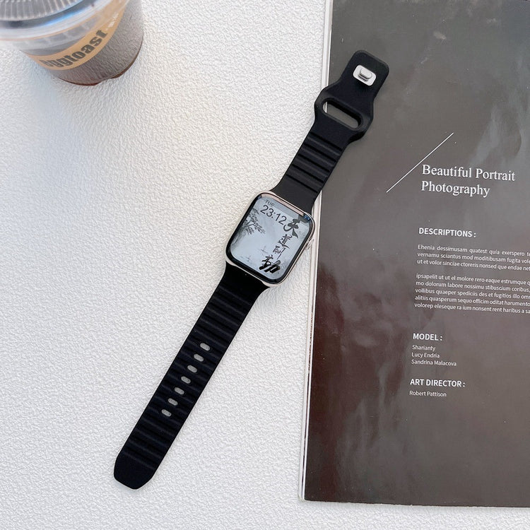 Vildt holdbart Universal Apple Silikone Urrem - Sort#serie_4