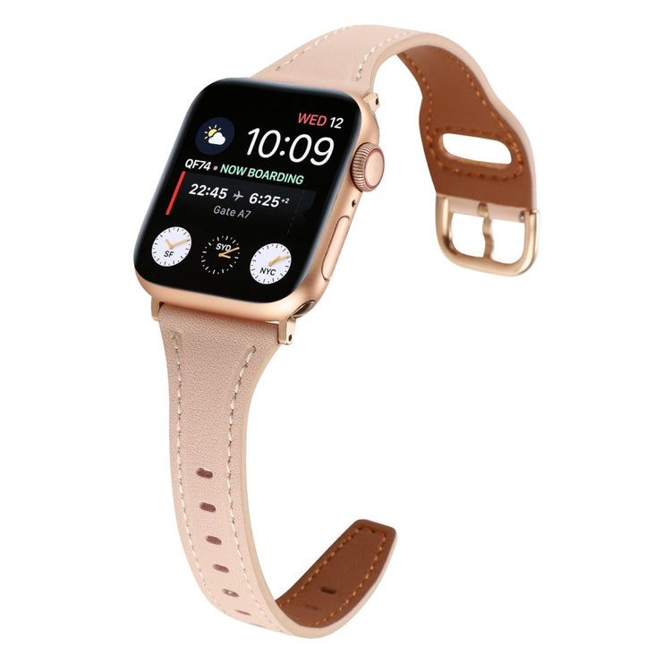 Rigtigt fint Universal Apple Ægte læder Urrem - Pink#serie_1
