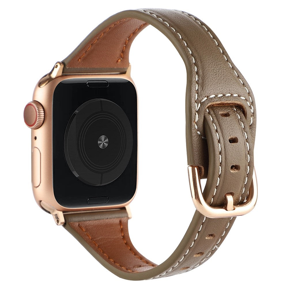 Solid Universal Apple Ægte læder Rem - Brun#serie_2