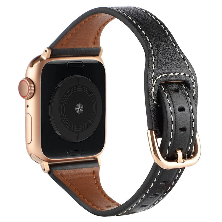 Solid Universal Apple Ægte læder Rem - Sort#serie_4