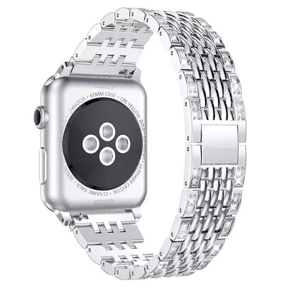 Mega smuk Universal Apple Metal og Rhinsten Rem - Sølv#serie_3