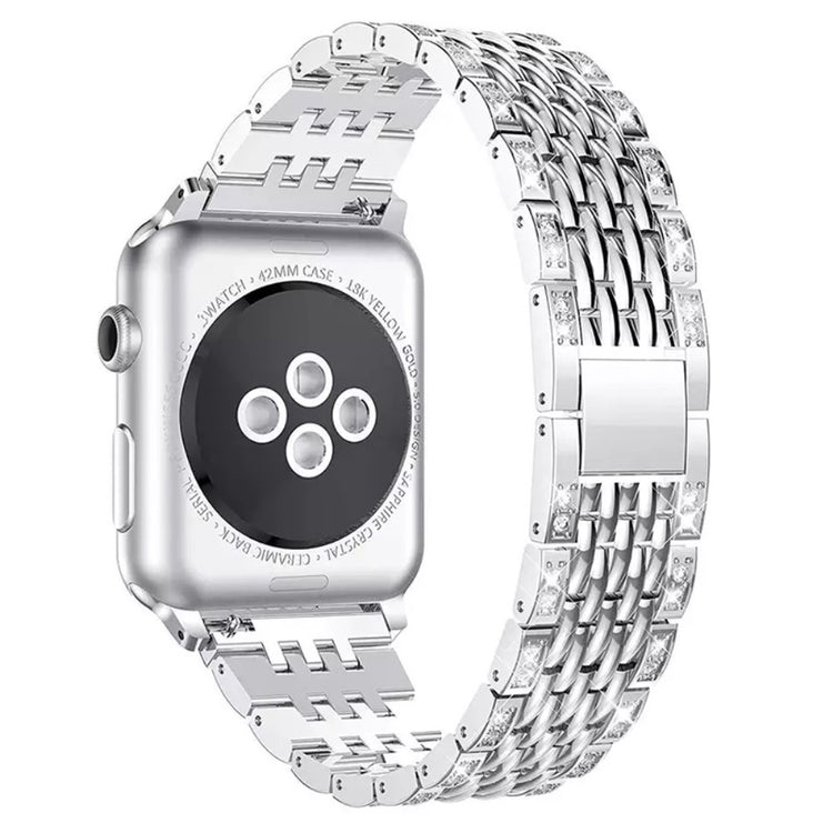 Mega smuk Universal Apple Metal og Rhinsten Rem - Sølv#serie_3