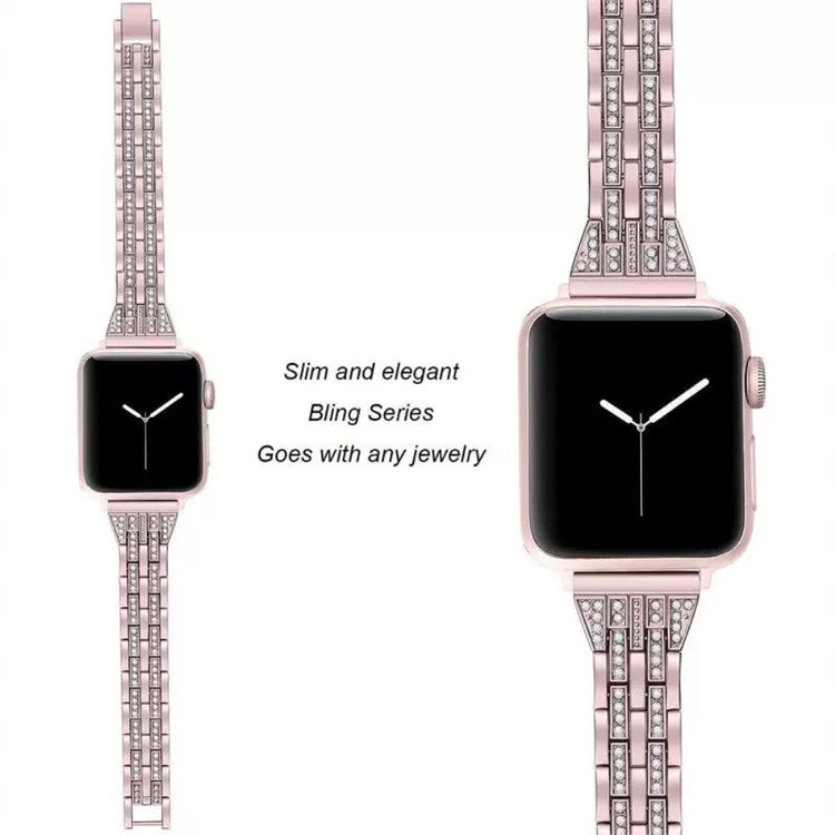 Helt vildt pænt Universal Apple Metal og Rhinsten Rem - Pink#serie_2