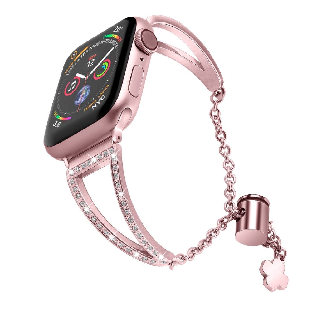Mega skøn Universal Apple Metal og Rhinsten Rem - Pink#serie_1