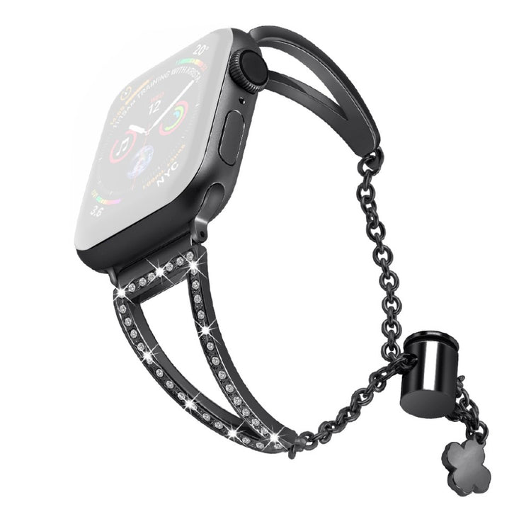 Mega skøn Universal Apple Metal og Rhinsten Rem - Sort#serie_3