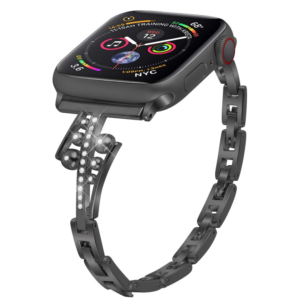 Helt vildt fint Universal Apple Metal og Rhinsten Rem - Sort#serie_1