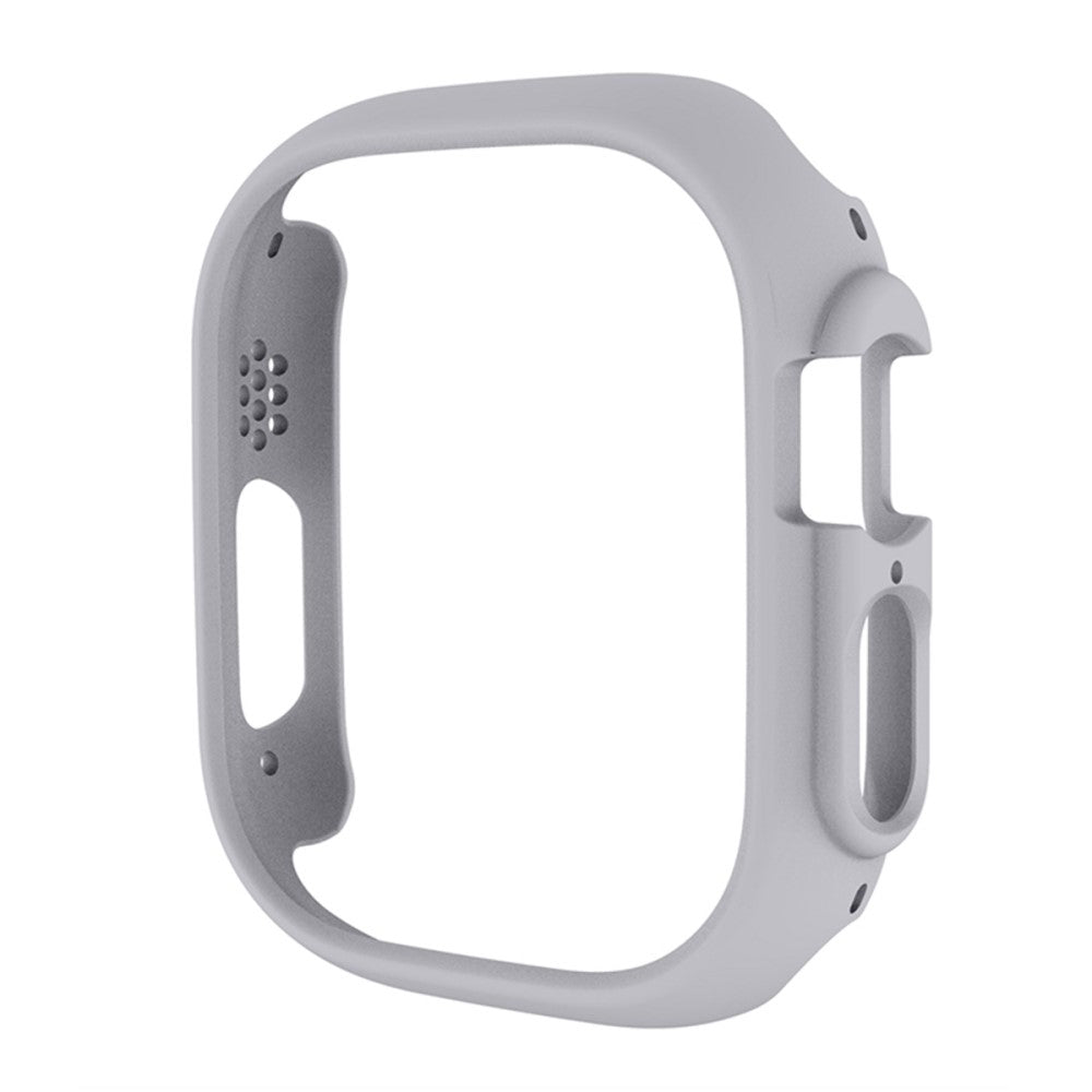 Apple Watch Ultra Plastik Cover med Skærmbeskytter og Hærdet Glas - Sølv#serie_12