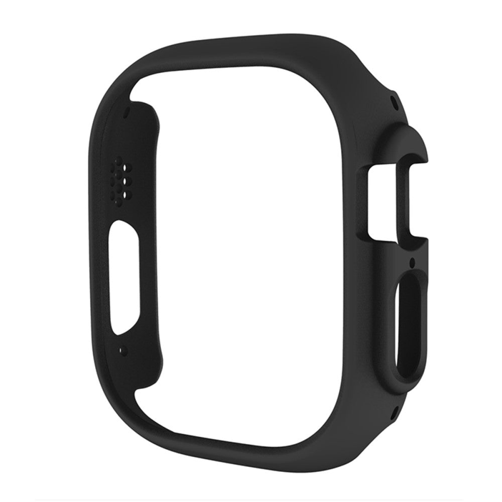 Apple Watch Ultra Plastik Cover med Skærmbeskytter og Hærdet Glas - Sort#serie_2