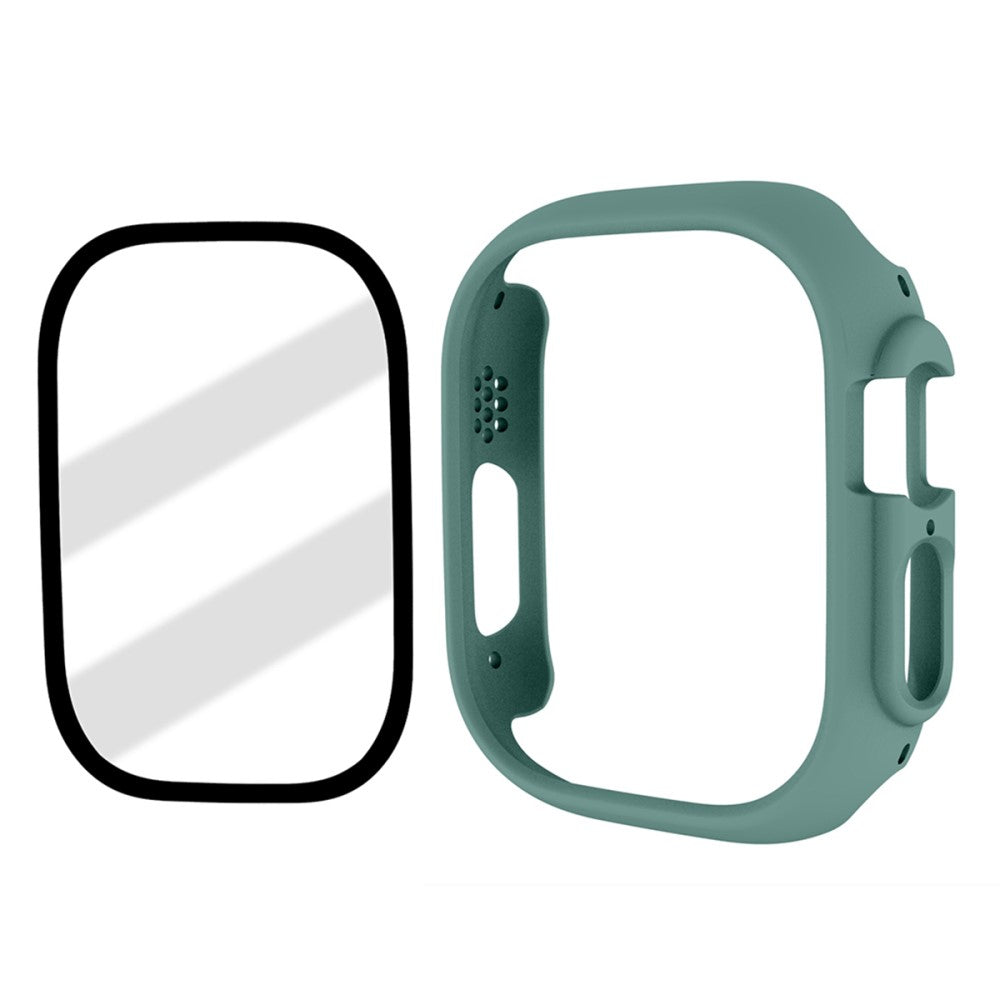 Apple Watch Ultra Plastik Cover med Skærmbeskytter og Hærdet Glas - Grøn#serie_7