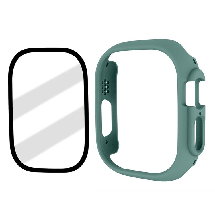 Apple Watch Ultra Plastik Cover med Skærmbeskytter og Hærdet Glas - Grøn#serie_7