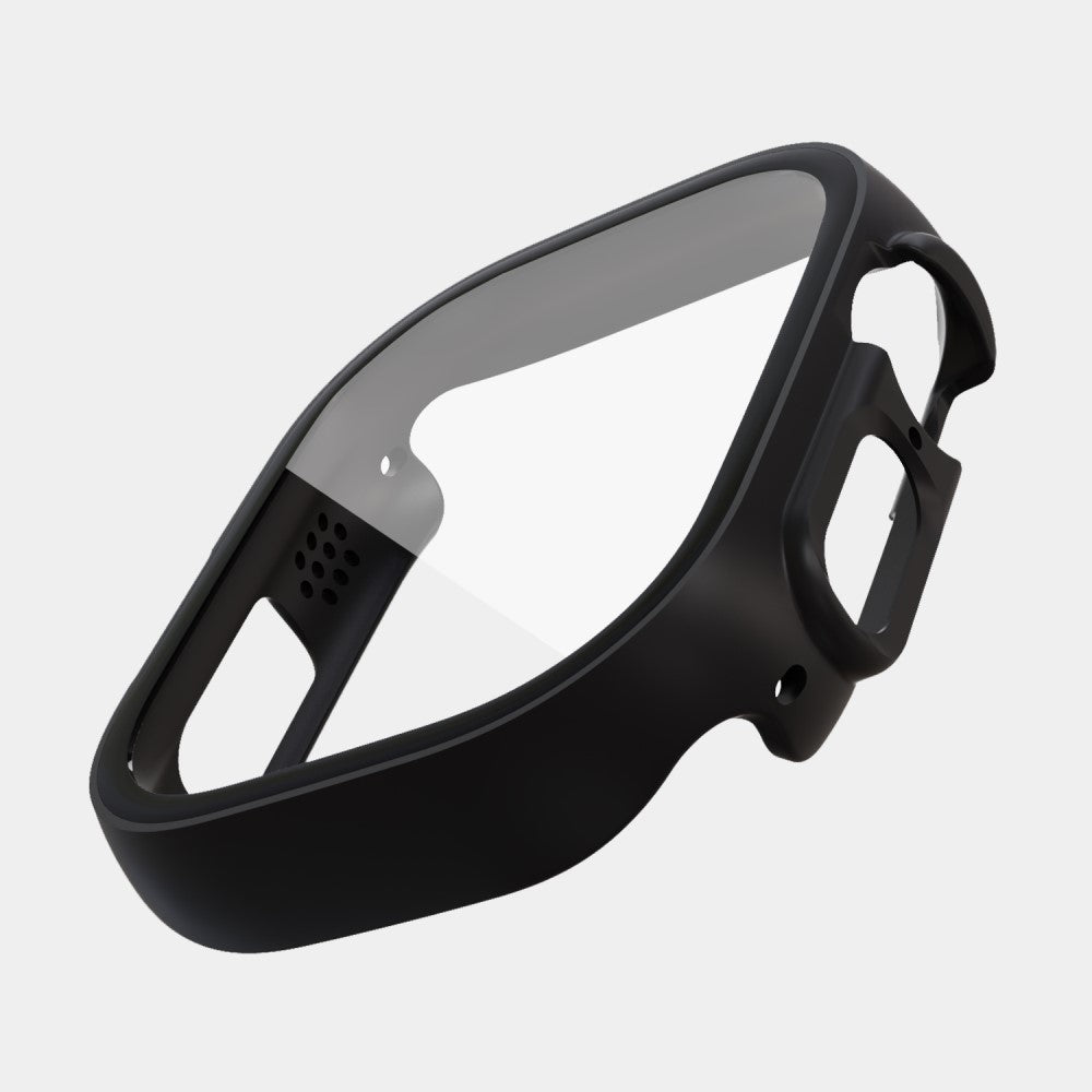 Mega Flot Apple Watch Ultra Cover med Skærmbeskytter i Plastik og Hærdet Glas - Sort#serie_1