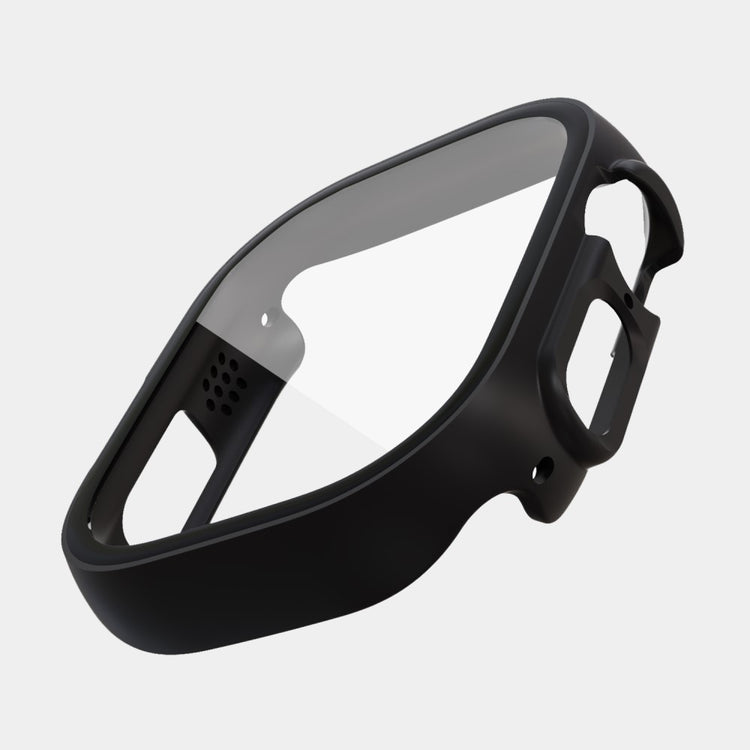 Mega Flot Apple Watch Ultra Cover med Skærmbeskytter i Plastik og Hærdet Glas - Sort#serie_1