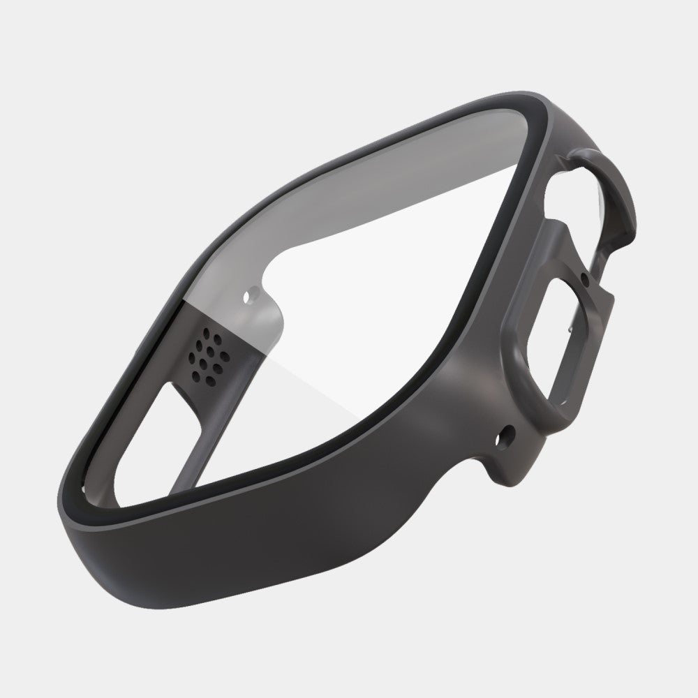Mega Flot Apple Watch Ultra Cover med Skærmbeskytter i Plastik og Hærdet Glas - Sølv#serie_2