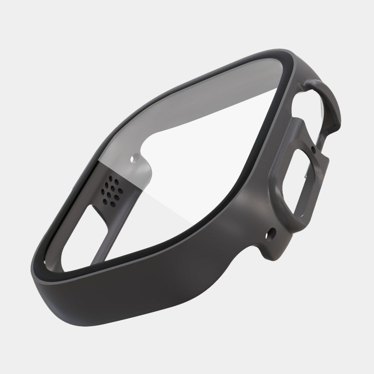 Mega Flot Apple Watch Ultra Cover med Skærmbeskytter i Plastik og Hærdet Glas - Sølv#serie_2