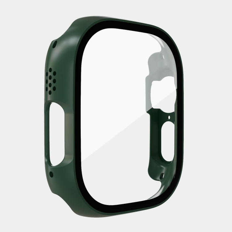 Mega Flot Apple Watch Ultra Cover med Skærmbeskytter i Plastik og Hærdet Glas - Grøn#serie_3