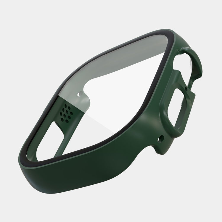 Mega Flot Apple Watch Ultra Cover med Skærmbeskytter i Plastik og Hærdet Glas - Grøn#serie_3
